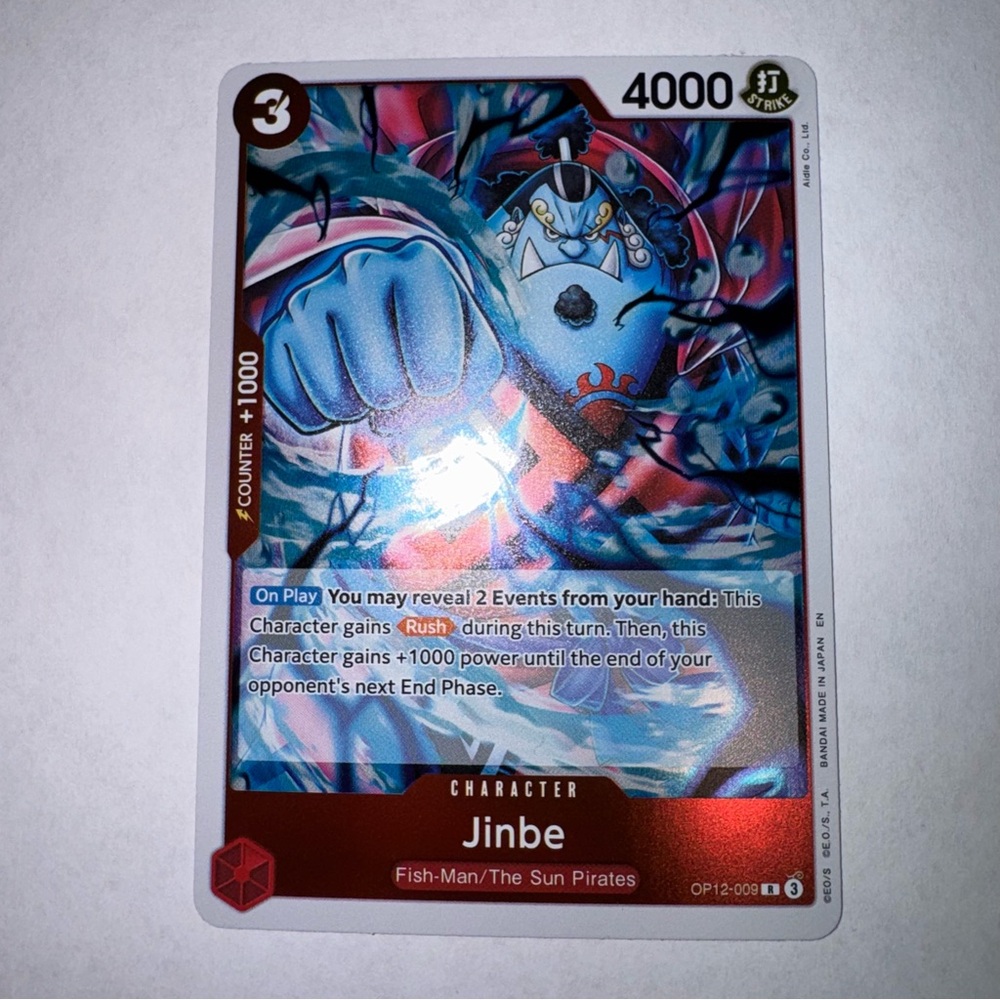 Jinbe OP12-009 Rare Foil One Piece TCG LOTM English NM